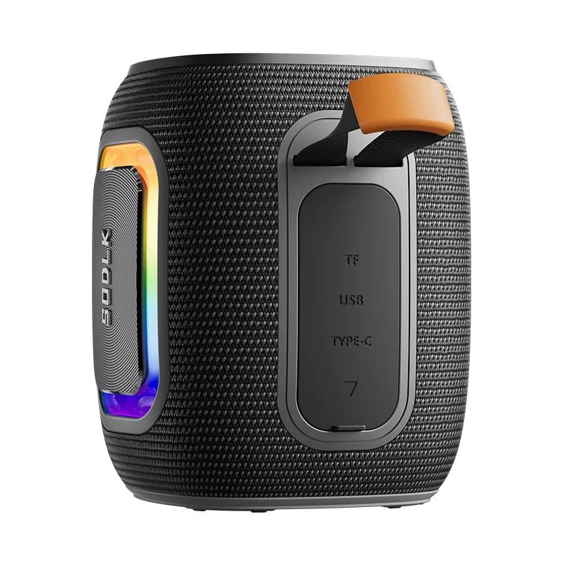 

Mini Portable Bluetooth Speaker Amazing Bass Sound Box BT5.3 Wireless Speaker with LED Light TF Card Slot &AUX-IN