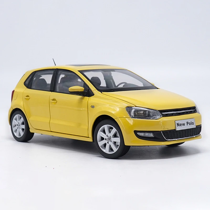 

Original Diecast Alloy 1:18 Scale 2013 NEW POLO Car Model Yellow For Adult Classic Collection Gift Display Souvenir Ornament