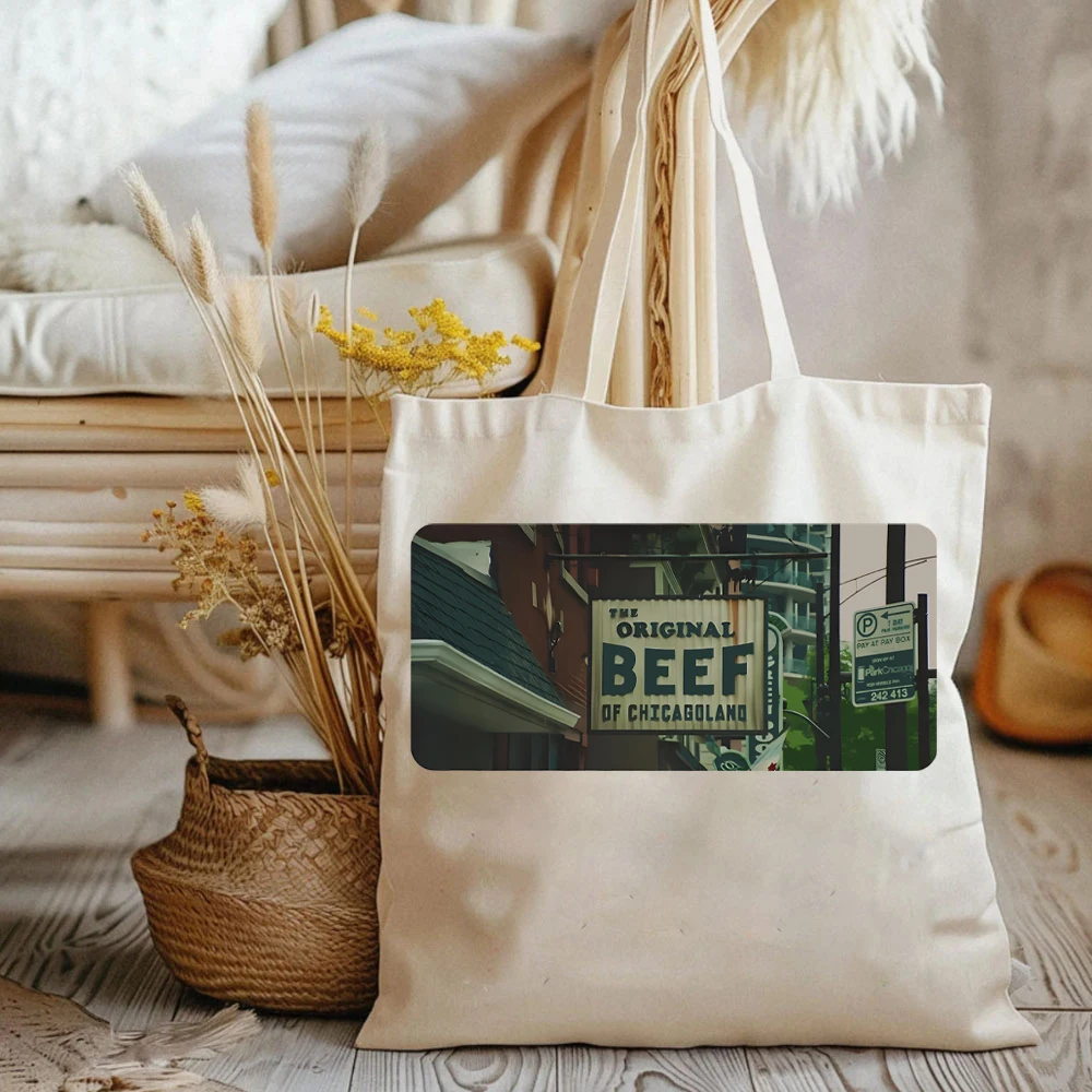 Die Bären-TV-Show-Taschen Hommage Damen handtasche Original Rindfleisch von Chicago land Restaurants Outdoor-Logo Zeichen Grafik taschen für Frauen