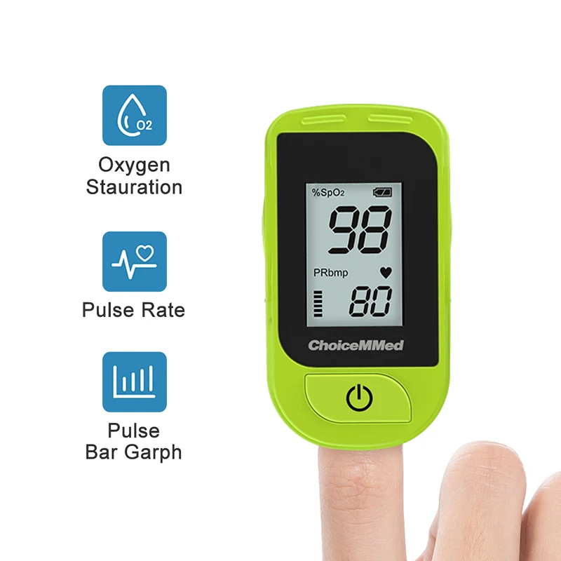 ChoiceMMed LCD Oximeter Finger Pulse Oximeter Blood Oxygen Saturation Meter Heart Rate Monitor Oximetro de dedo