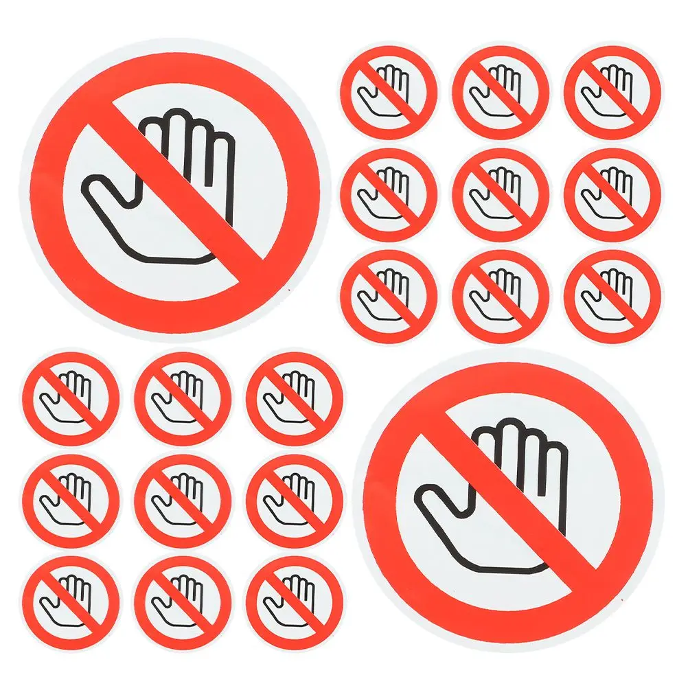 40pcs Safety Sign Stickers Warning Reflective Decals Vinyl Do Not Touch Industrial Waterproof Peeling Adhesive Traffic Signs