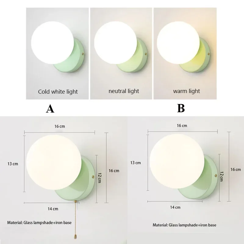 Luz de pared de estilo crema nórdico, lámpara colgante de pasillo minimalista moderna, francesa, creativa, Internet, roja, lámparas de mesita de noche para dormitorio