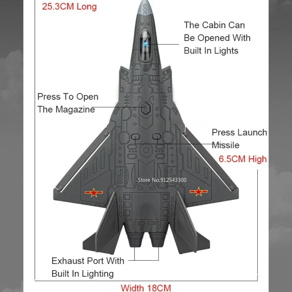 1:68 J-31 Stealth Fighter Model Speelgoed Auto Lichte Muziek Militaire Vliegtuigen Legering Diecast Pull Back Vliegtuig Modellen Desktop Ornament Gift