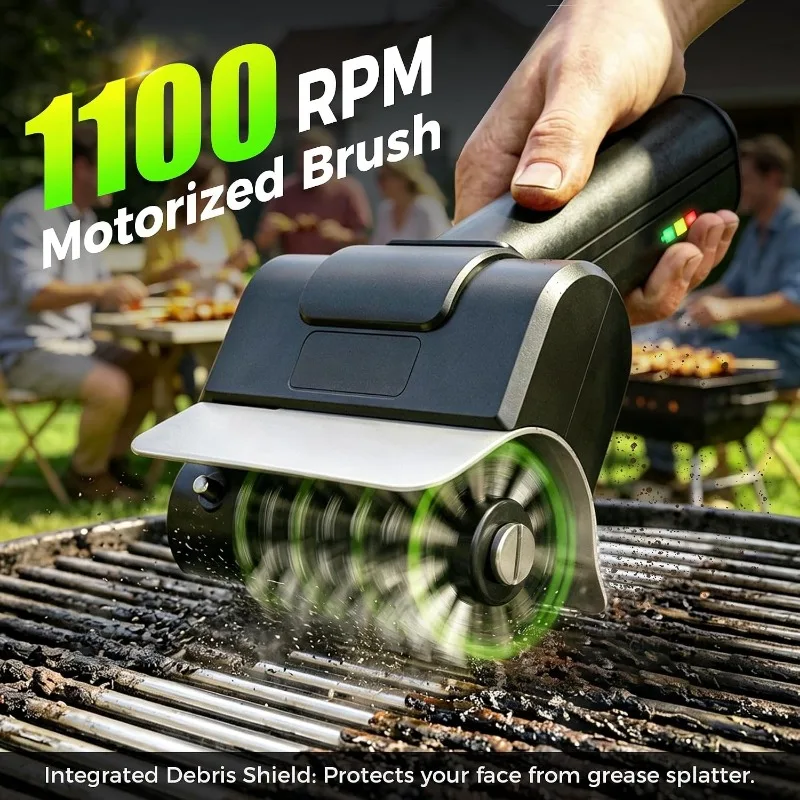 BBQ Cleaning Brush Portable High Speed Handheld Electric Grill Brush Stainless Steel Rechargeable Grill Cleaning Brushes BBQtool