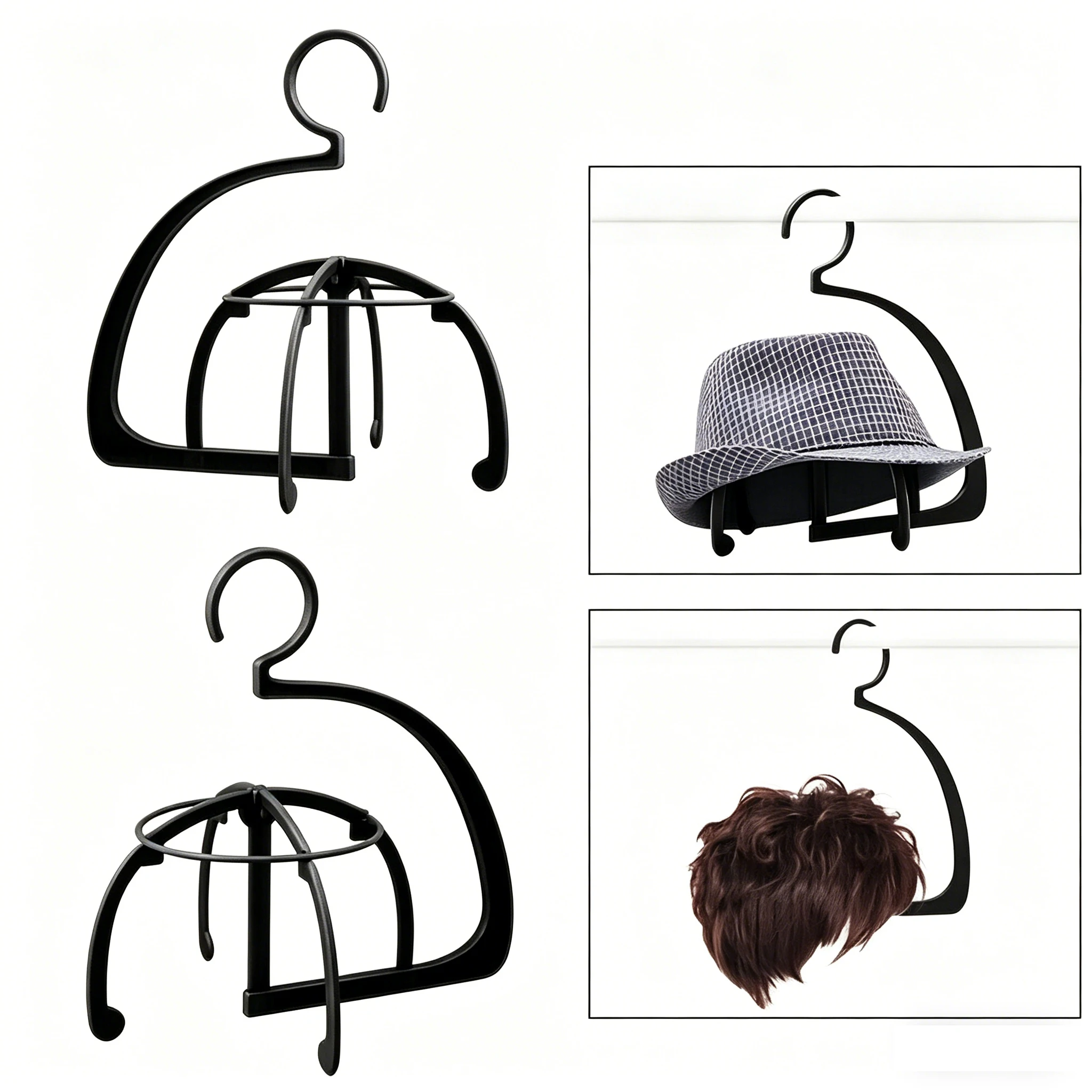 Hanging Wig Display Stand Portable Wig Holder Storage Rack Wig Organizer For Lace Wigs Hair Extensions Salon Styling Tools