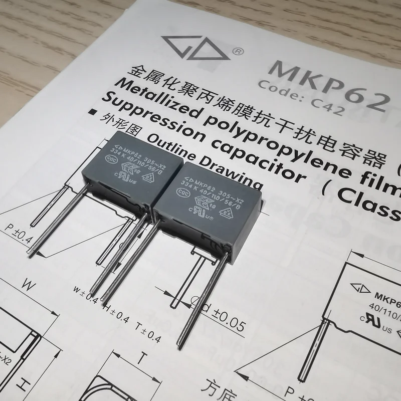 

C42Q2334K6SC000 MKP62 X2 334K 305VAC capacitor