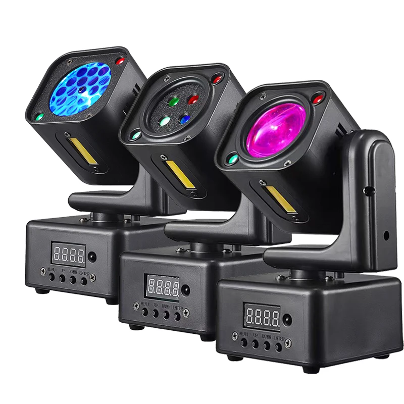 Sunart Mini LED Moving Head Light With Beam Pattern Starry Sky For Stage Effect Night Clubs Bars Parties DMX Fixture
