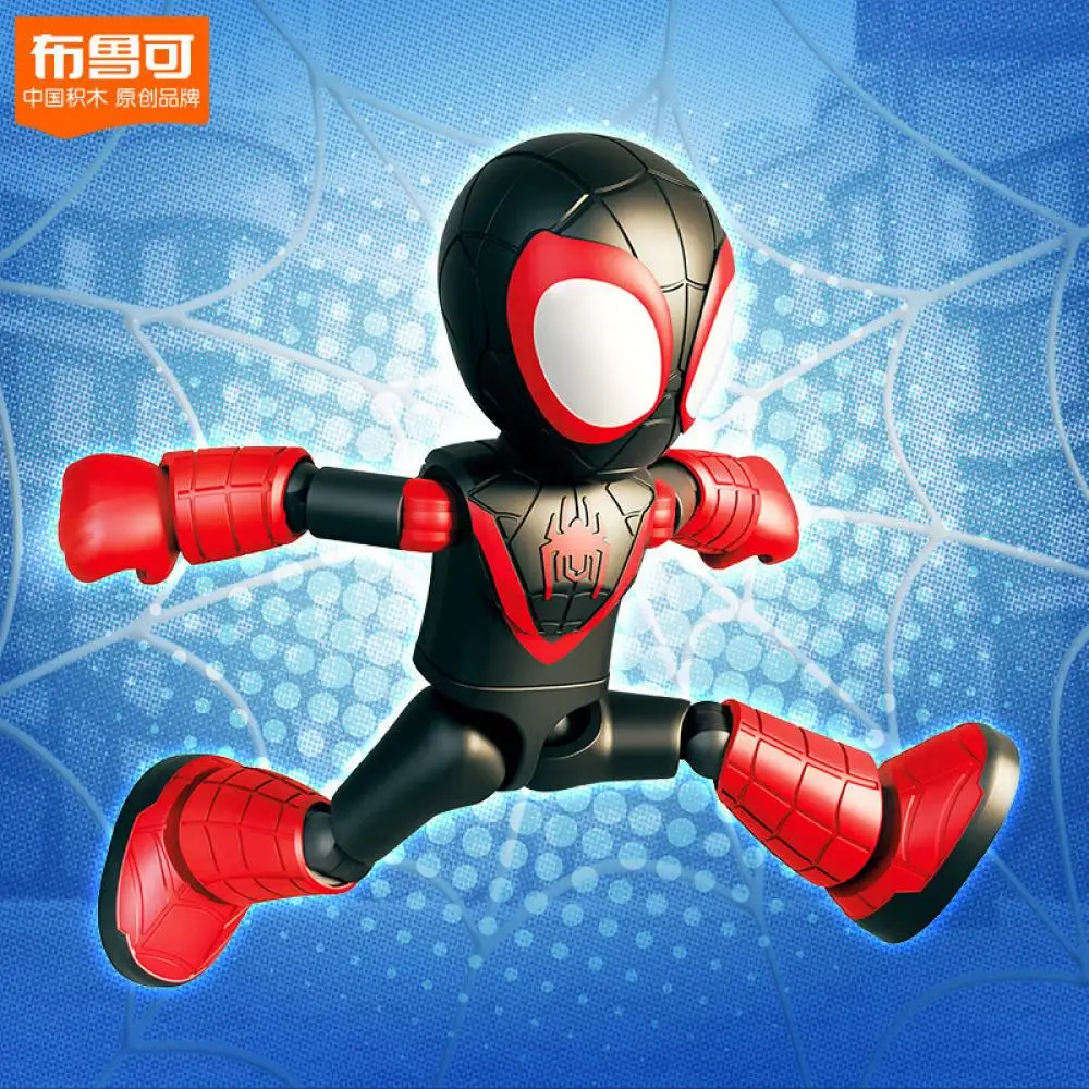 Anime dos desenhos animados marvel heróis fantástica edição homem aranha homem de ferro blocos de construção personagens brinquedos móveis feitos à mão presentes aniversário