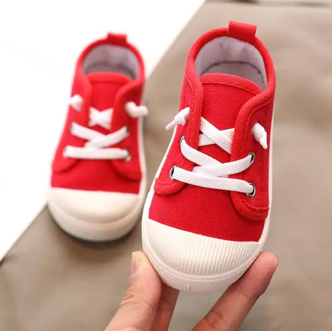 Sepatu Kanvas Anak Laki-laki Sepatu Perempuan Sneakers Alas Kaki Anak-anak Bertali Sepatu Kanvas Anak Kasual Balita Kuning