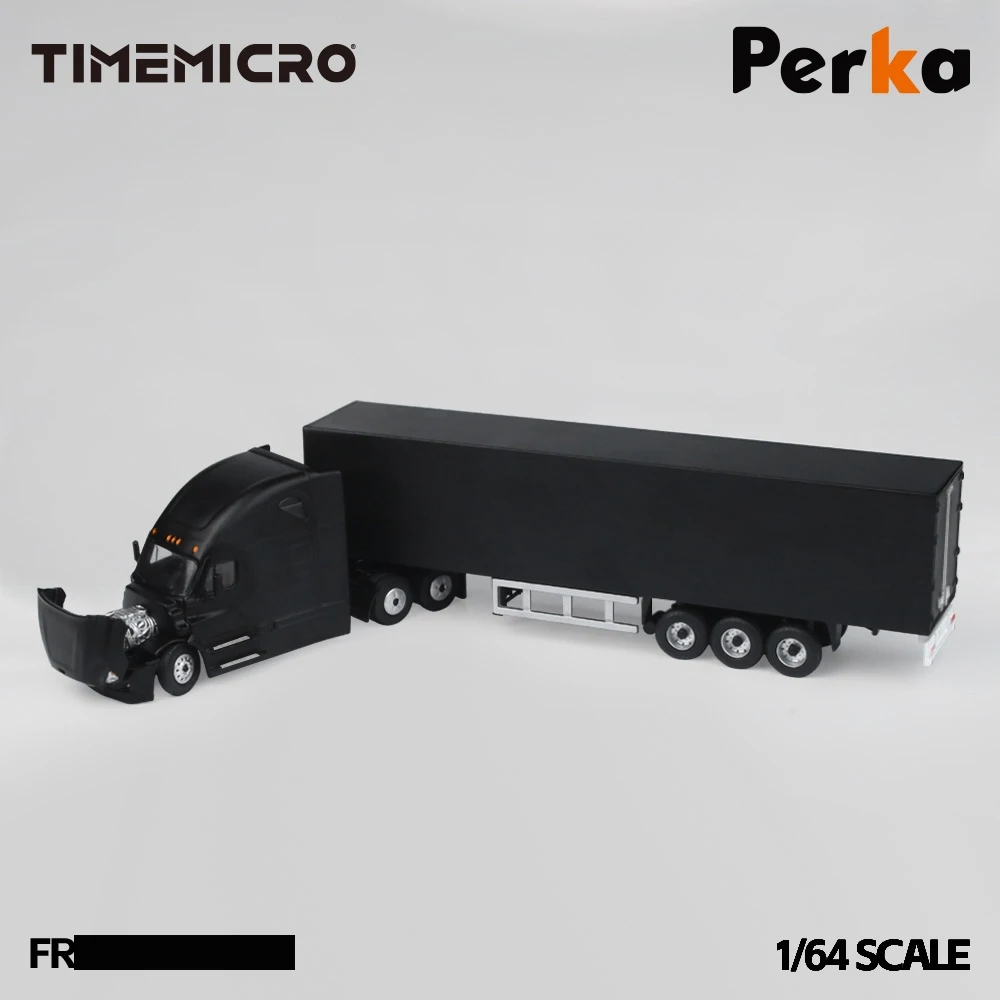 

*Pre-order* TimeMicro 1:64 Black Container Truck Black Knight Painting Simulation Alloy Car Model for Collection&Display&Gift