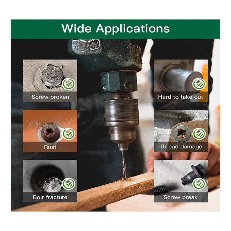 New 11Pcs Screw Extractor For Removing Damaged,Drills For Removing Broken Screws Or Fasteners,Furniture And Renovation Tools