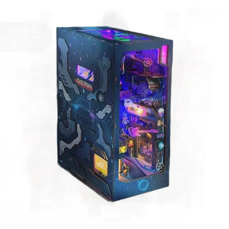 DIY 수제 무한 차원 책꽂이 모델 소형 집 목조 건축 키트 휴일 선물 소년용 인터랙티브 두뇌 자극