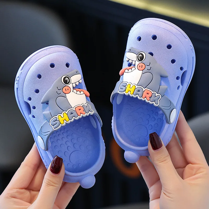 New Kids Summer Cartoon Cave Hole Sandals Garden Beach Slippers Sandals Non-slip Soft Sole Home Girl Children's Shoes