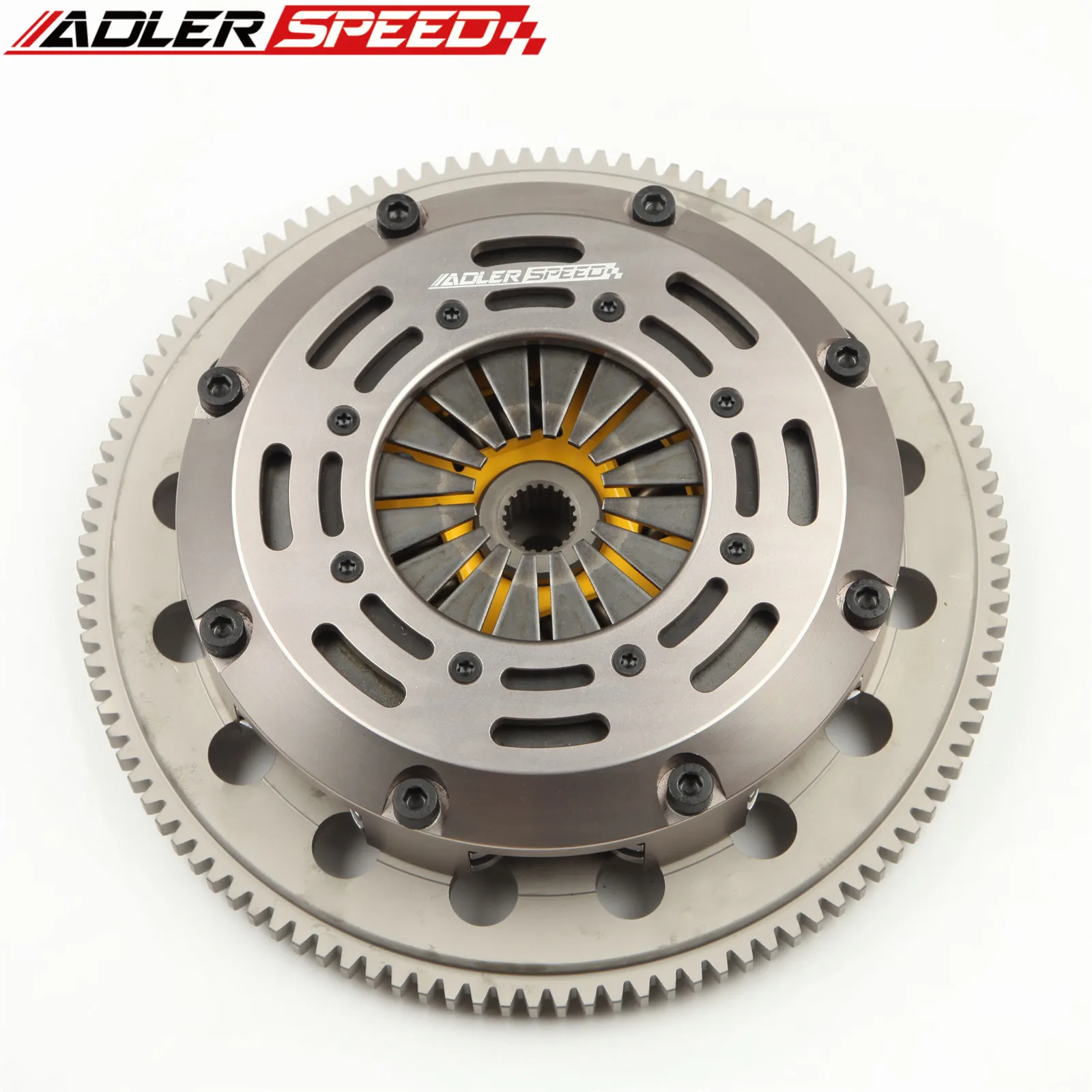 ADLERSPEED Racing/Street Clutch Twin Disc Kit For 92-99 MITSUBISHI ECLIPSE GST MODEL FWD For 92-99 EAGLE TALON TSi FWD Medium WT