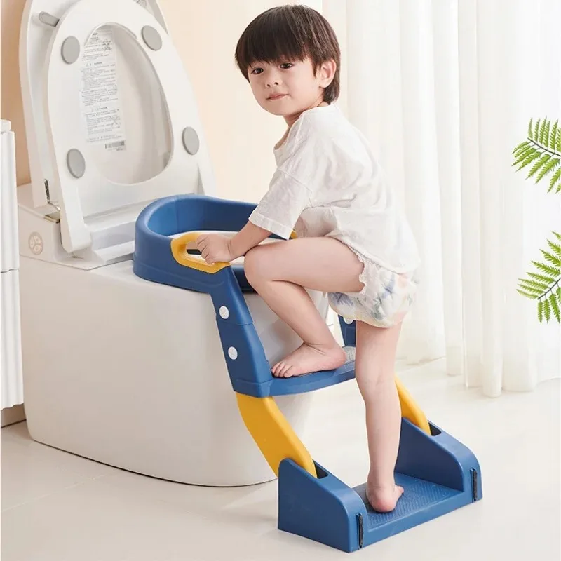 Baby Potty Toilet Training Seat Multifunctional Household Foldable FootStool Baby Toilet Training Ladder Stepped Children\'s WC