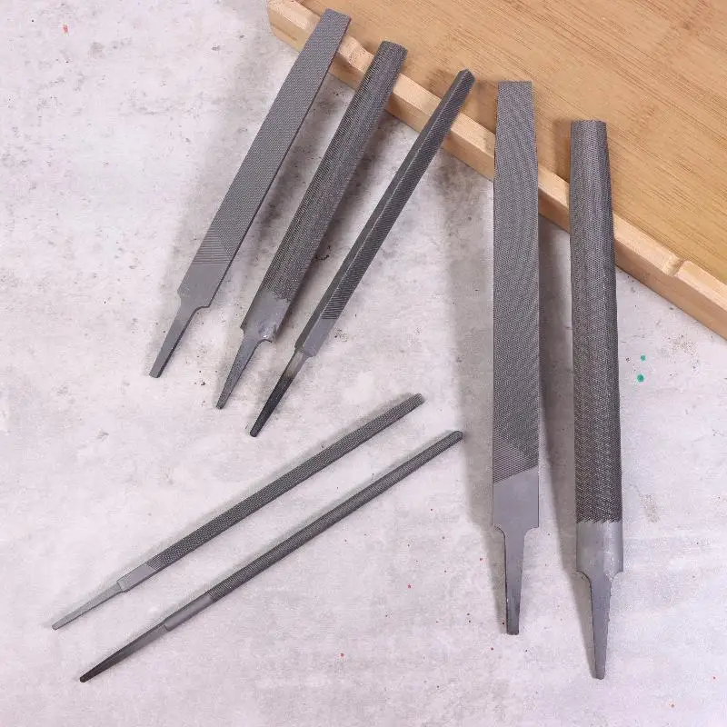 طقم مبرد يدوي معدني بدون مقبض 5 قطع، قطع ثانٍ، 8 بوصة و10 بوصة (200 مم و250 مم) لتشغيل المعادن