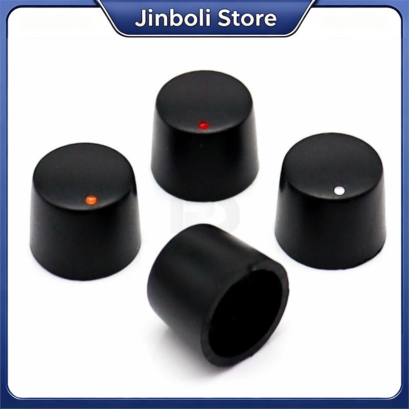 10PCS 13x11mm Plastic Knob Amplifier Volume Potentiometer Electronic Switch Knob Cap 6mm D Half Shaft Hole