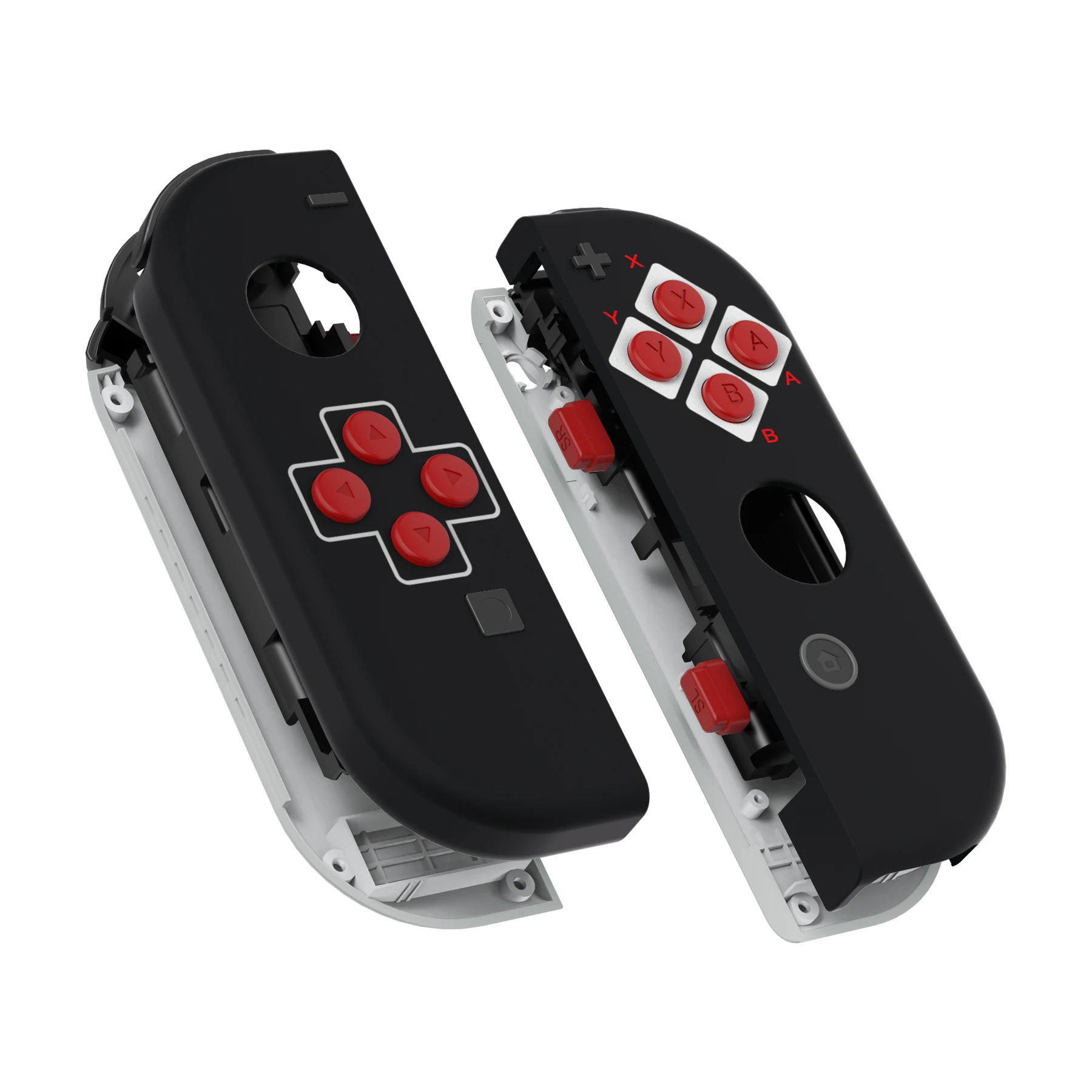 eXtremeRate Custom Patterned Controller Housing Shell Case with Full Set Buttons for NS Switch JoyCon & OLED Joycon - Wood Grain