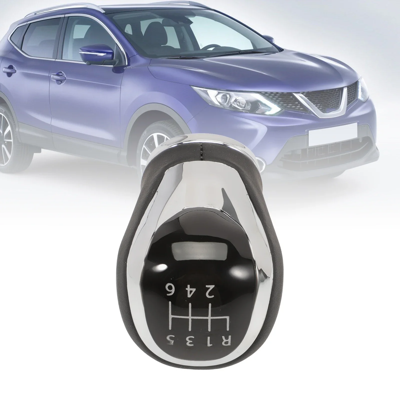 

For 6 Speed Gear Shift Lever Knob Shifter Head Manual For Nissan Qashqai J11 X‑Trail T32 2016‑2017