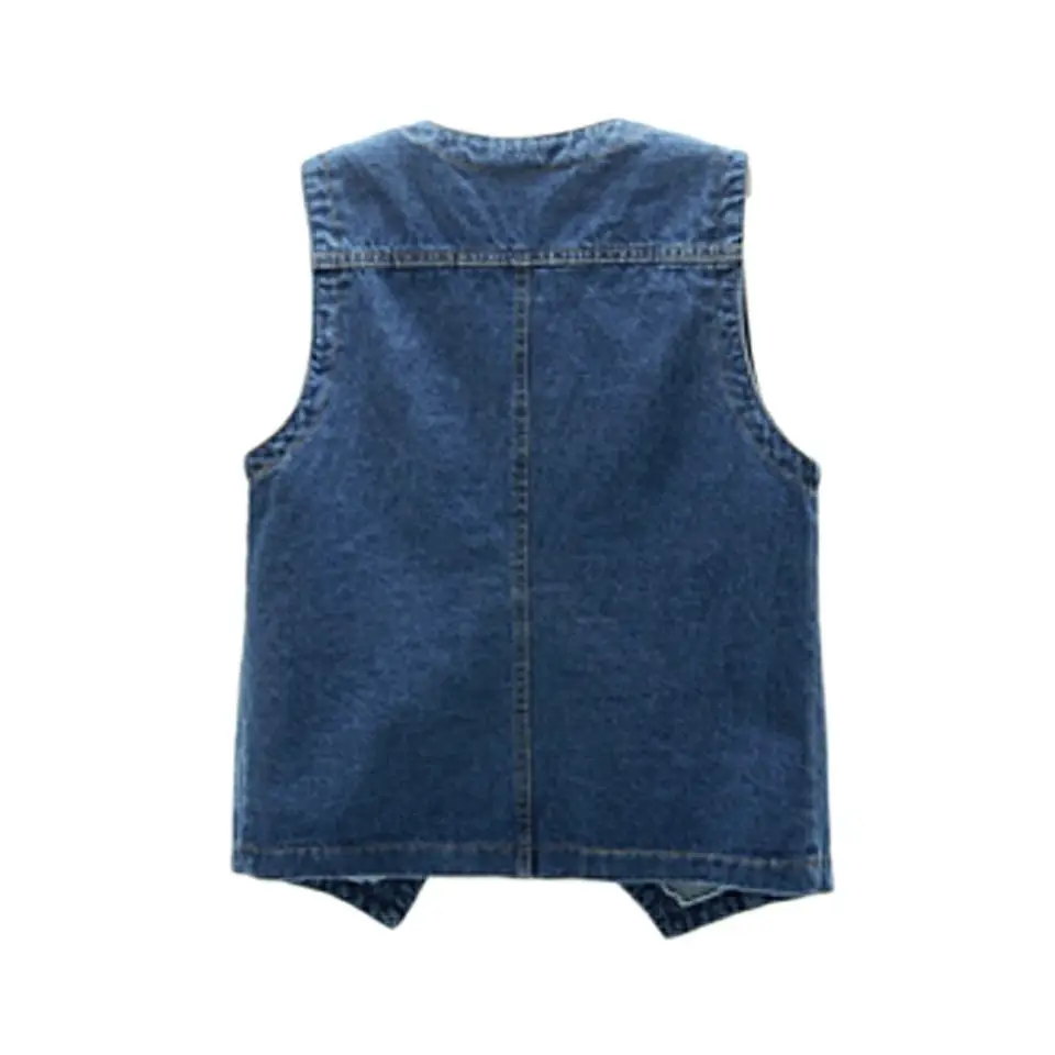 Giacca Denim Outwear gilet gilet donna All-Match senza maniche adolescenti cappotti corti allentato Vintage Casual vendita calda Streetwear