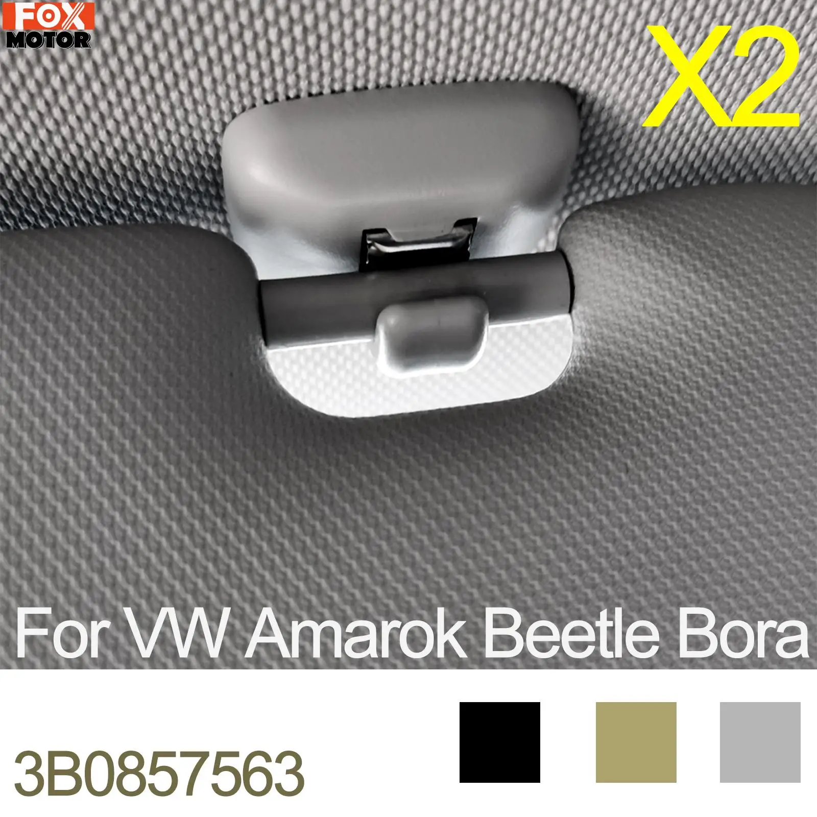 

2X для VW Amarok Beetle Bora Transporter T4 T5 T6 Passat B5 Polo Saveiro Sharan Golf 4 Touran EOS Caddy Campmob Зажимы для солнцезащитного козырька