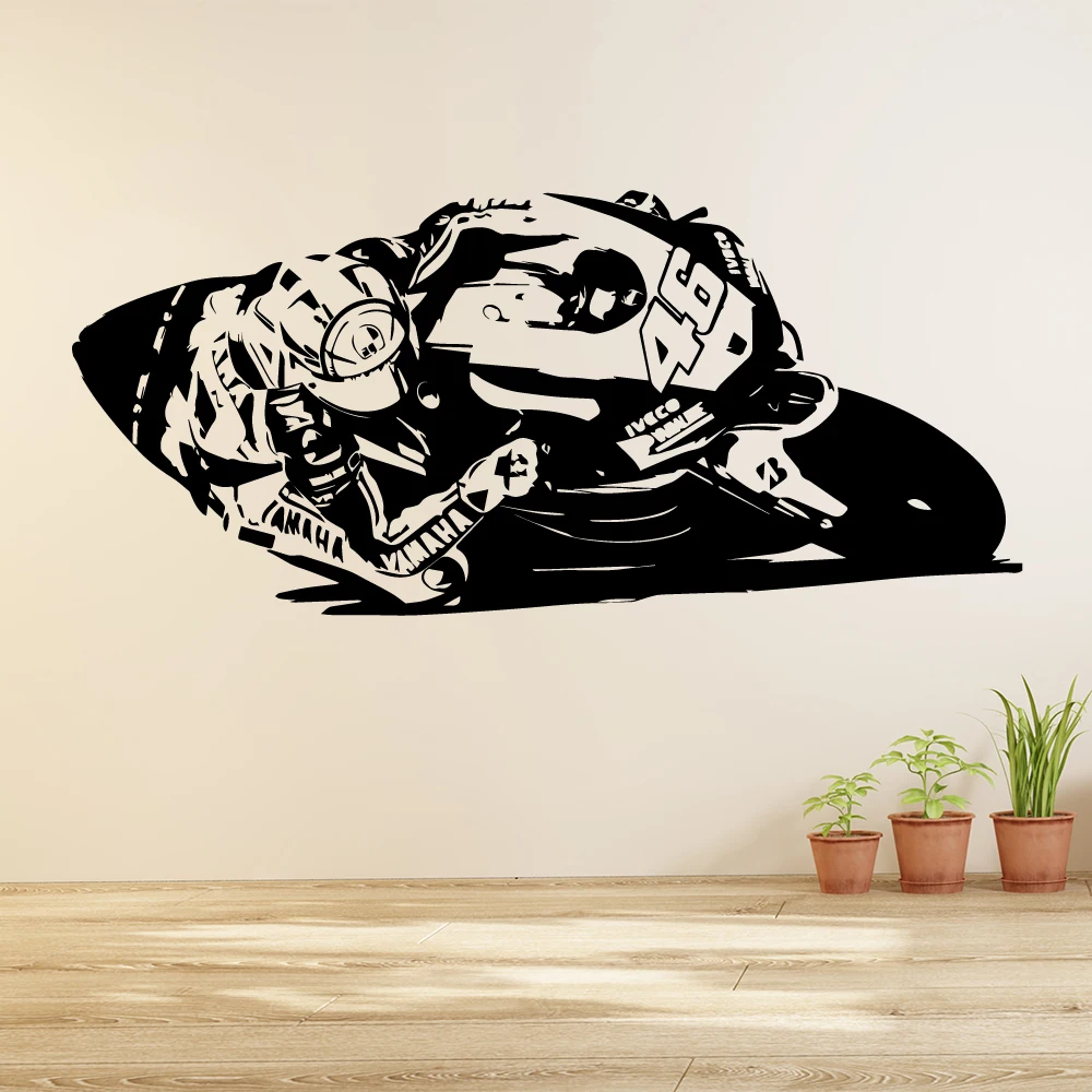 Creative Motorcycle GT Wall Sticker Pvc Wall Stickers Wall Art Wall Paper For Kids Rooms Decoration Waterproof Wall Art Decal