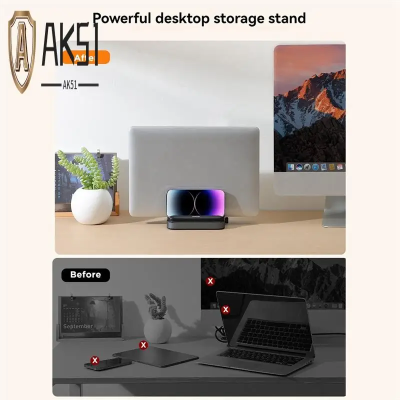 

AK51-Joyroom Vertical Laptop Stand Adjustable Phone & Tablet Holder For , HP, Dell - JR-ZS374