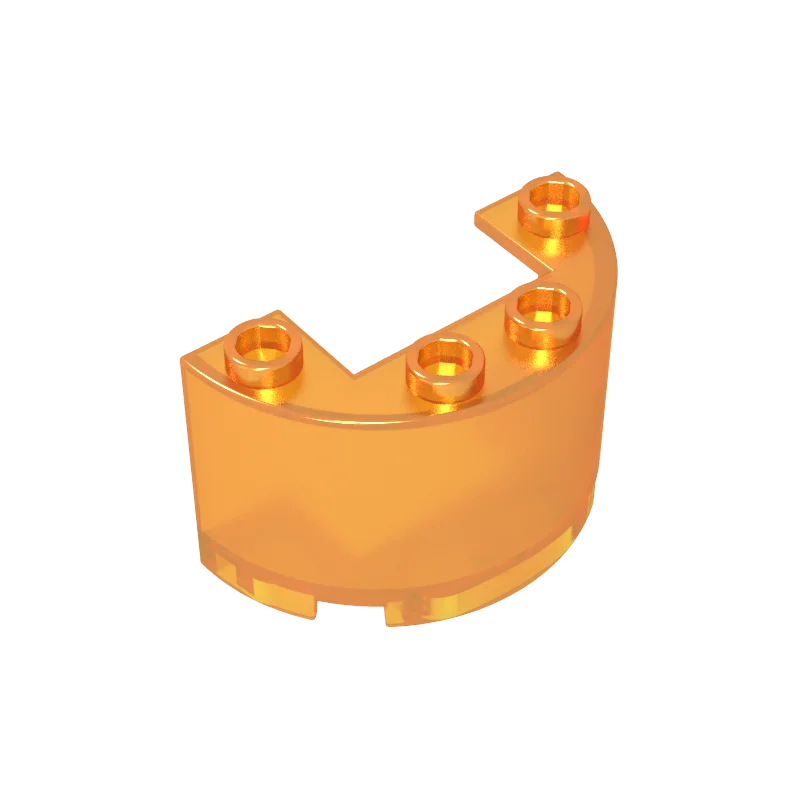 Gobricks 10 pièces 24593 demi-cylindre briques 2x4x2 avec pièces 1x2 découpe Compatible MOC bloc de construction éducation modèle créatif jouet