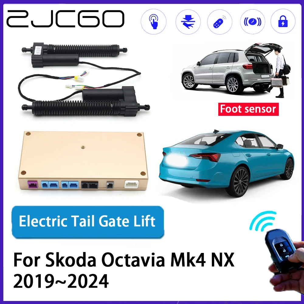 ZJCGO Car Auto Trunk intelligent Electric Tail Gate Lift Automatic Tailgate Opener for Skoda Octavia Mk4 NX 2019~2024