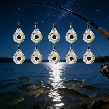 

Светящиеся приманки ShareShark, 10 шт., миниатюрные светодиодные LED-фонарики в форме глаз для глубоководной рыбалки, приманка для ловли кальмаров, светящаяся приманка для привлечения рыбы