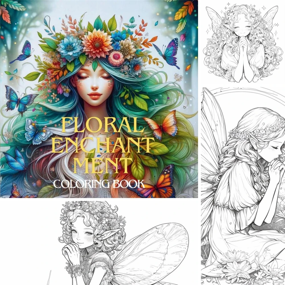 1pc Art Coloring Book Original Upgraded Paper 70g/sqm 22pcs Single Pages Coloring Books Gift For Holiday Birthday Party