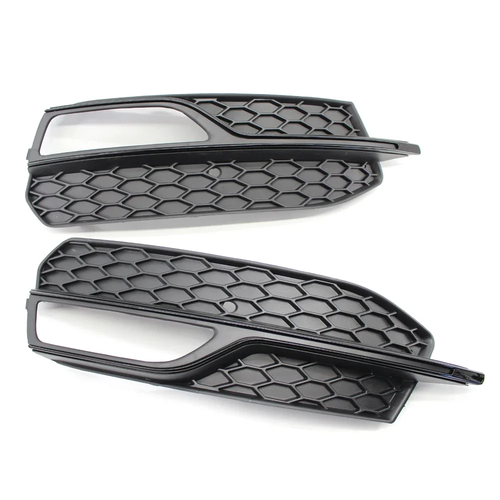 Pair Auto Front Bumper Fog Light Grille Grill Cover For Audi A3 Sline S3 2014 2015 2016 2017 8V3807681 8V3807682