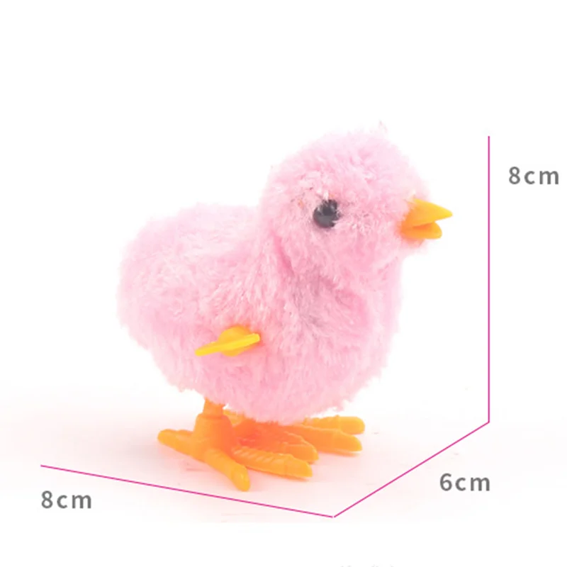 Easter Wind Up Chick Toys Wind-Up Jumping Cute Chicken Plush Chicks Toys for Kids Party Favors