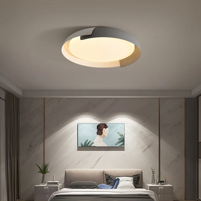 Moden Minimalist Rotundity Black/grey Wrought Iron LED Ceiling Lights Nordic Living Room Bedroom Kitchen Restaurant Hanging Lamp