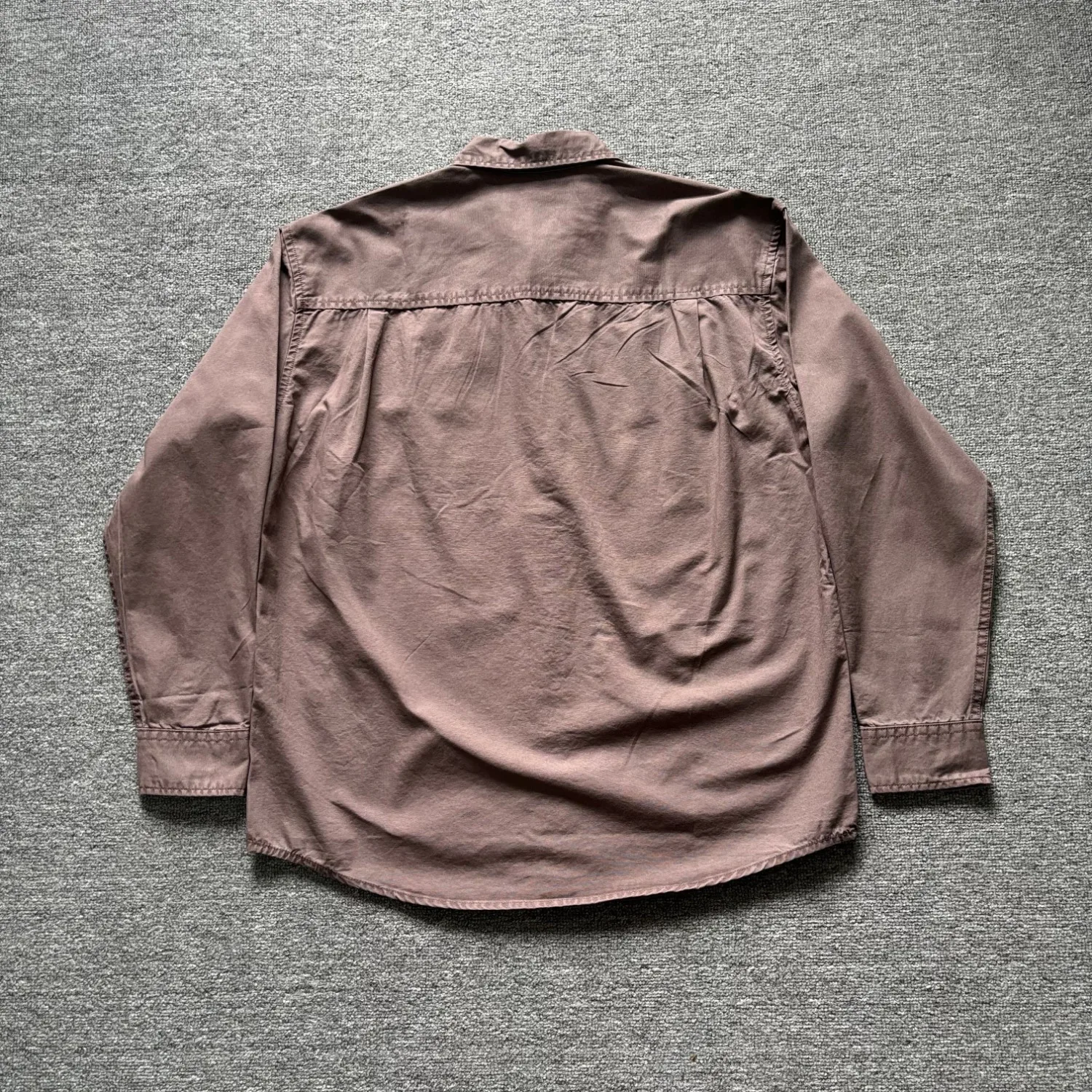 100% cotton American retro washed long-sleeved shirt men's jacket Japanese loose and versatile top