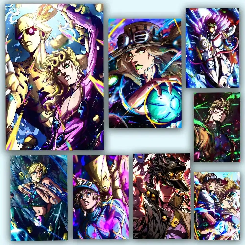 JoJo S Bizarre Adventure Posters Self Adhesive Waterproof Ideal For Living Room Bedroom Bar Decoration
