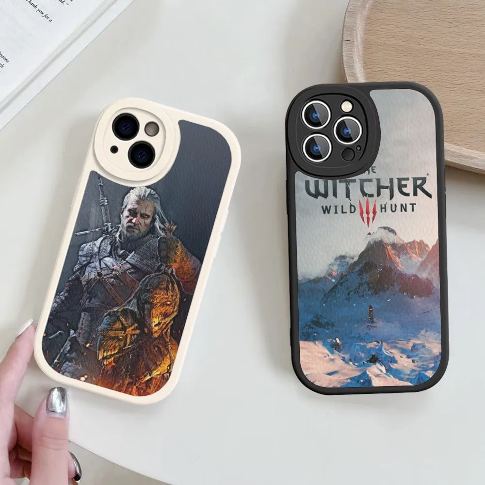 

The Fantasy W-Witcher Film Phone Case Hard Leather For IPhone 16 15 14 13 12 Mini 11 14 Pro Max Xs X Xr 7 8 Plus Fundas