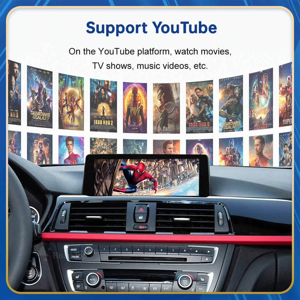 أندرويد لاسلكي للسيارات BMW 3 4 Series F30 F31 F32 F33 F34 F35 F36 CIC NBT EVO 2011-2020 Carplay واجهة مرآة ربط Airplay #5