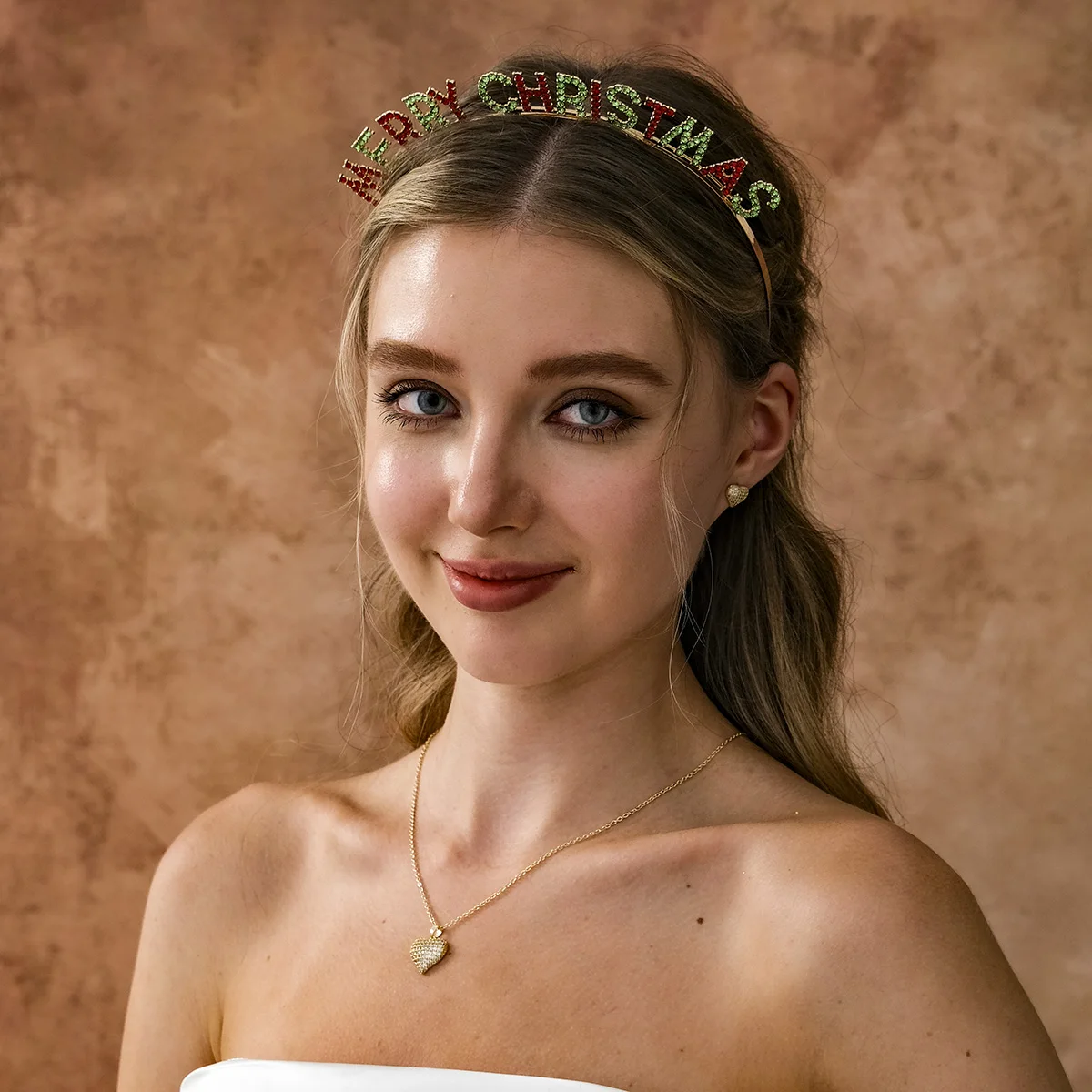 Merry Christmas Alphabet Hair Bands Stylish Rhinestone Handmade Headband Halloween Christmas Day Party Headpiece Jewelry