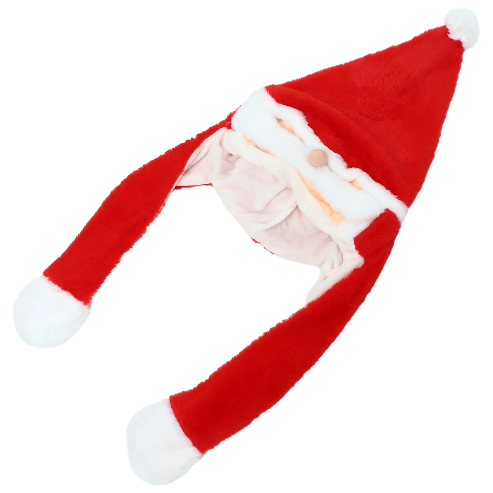 

Christmas Santa Moving Ear Hat Cute Xmas Party Cap Warm Keeping Costume Photo Prop Ear Moving Hat Christmas Cap