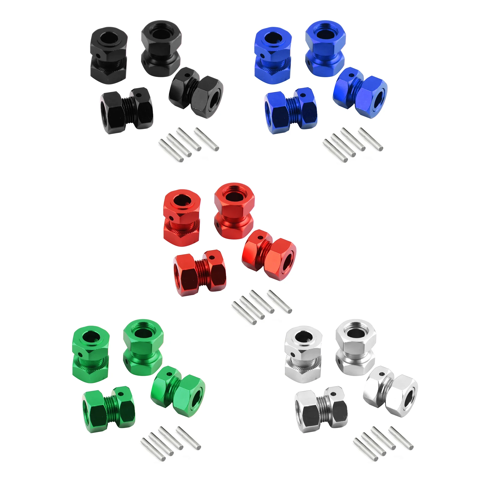 Imagem -06 - Hex Hexagonal Union Metal Anti-loose Nut Cubos de Rodas Peças de Atualização para Arrma 6s Kraton Outcast rc Carro Acessório Pcs 17 Milímetros