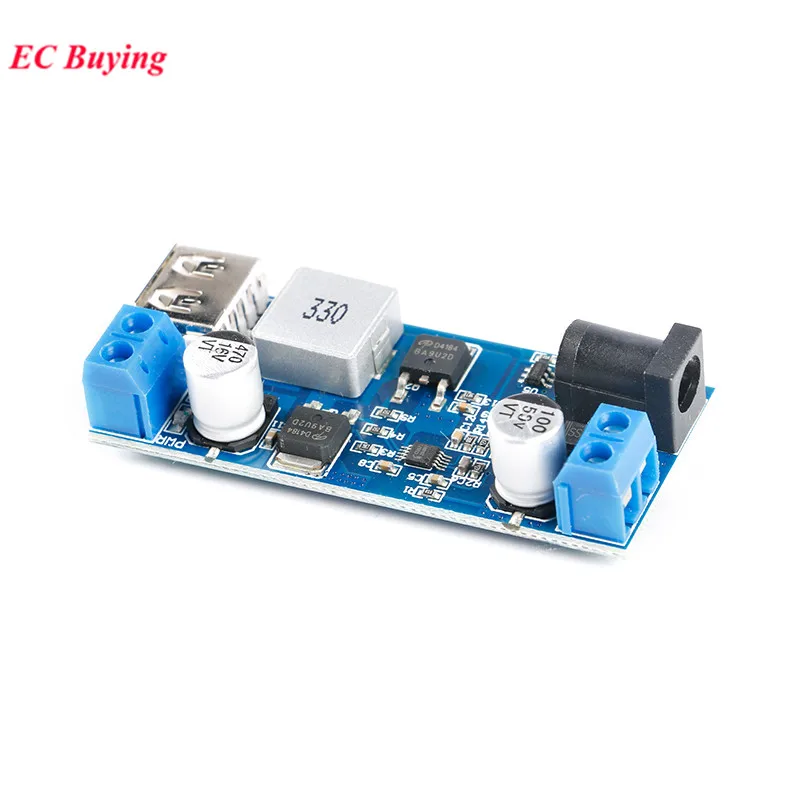 DC-DC 24V 12V To 5V 5A Step Down Power Supply Converter USB Charging Module Conversion Board DC 9V - 36V Electrical LM2596S