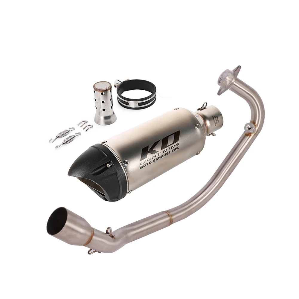 For CFMOTO ST125 All Years Motorcycle Exhaust System Stainless Steel Front Link Pipe Escape Moto Removable DB Killer