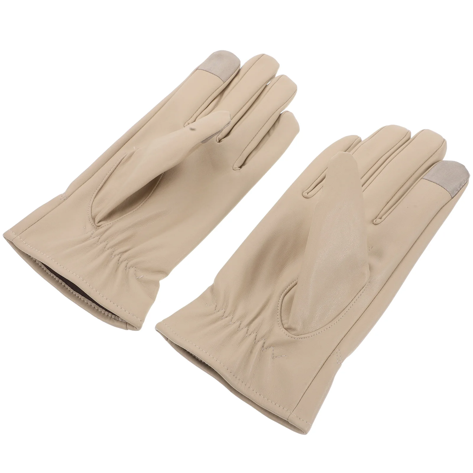 

1 Pair Winter Pu For Women Touchscreen Waterproof Fleece Lined Driving Bike Cycling Gloves Cold Weather Warm Texting Gloves For