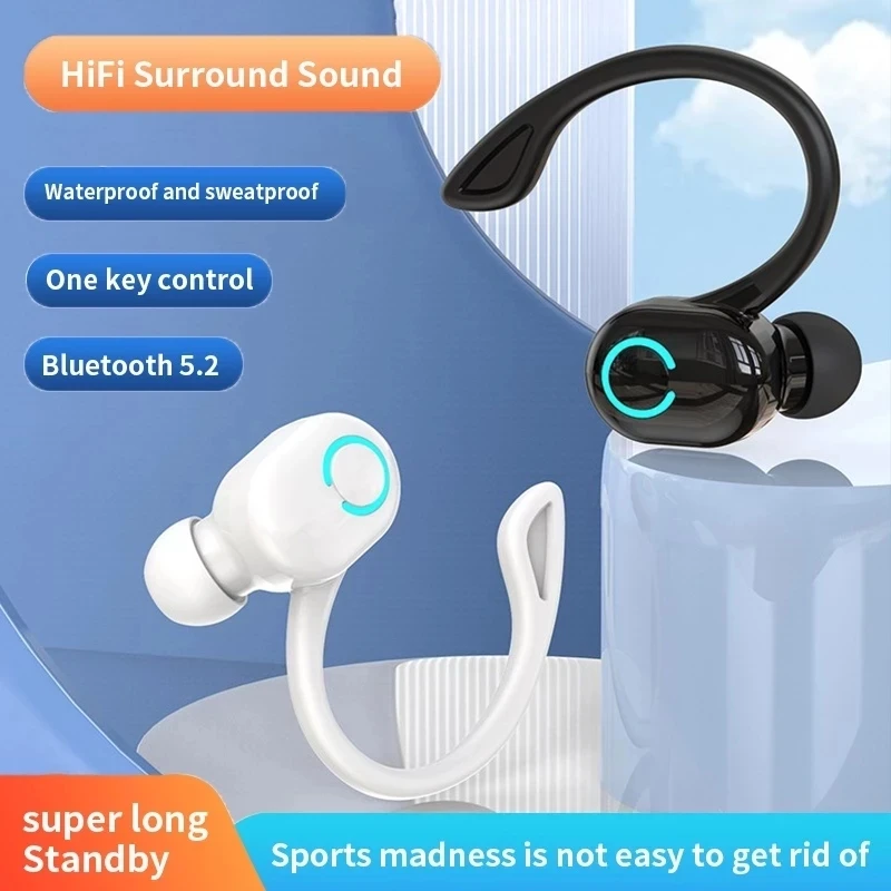 Mini TWS Wireless Earphones Sport In-ear Bluetooth 5.2 Earbuds Ultra-long Standby Handsfree Headset With Mic for Smart Phone S10