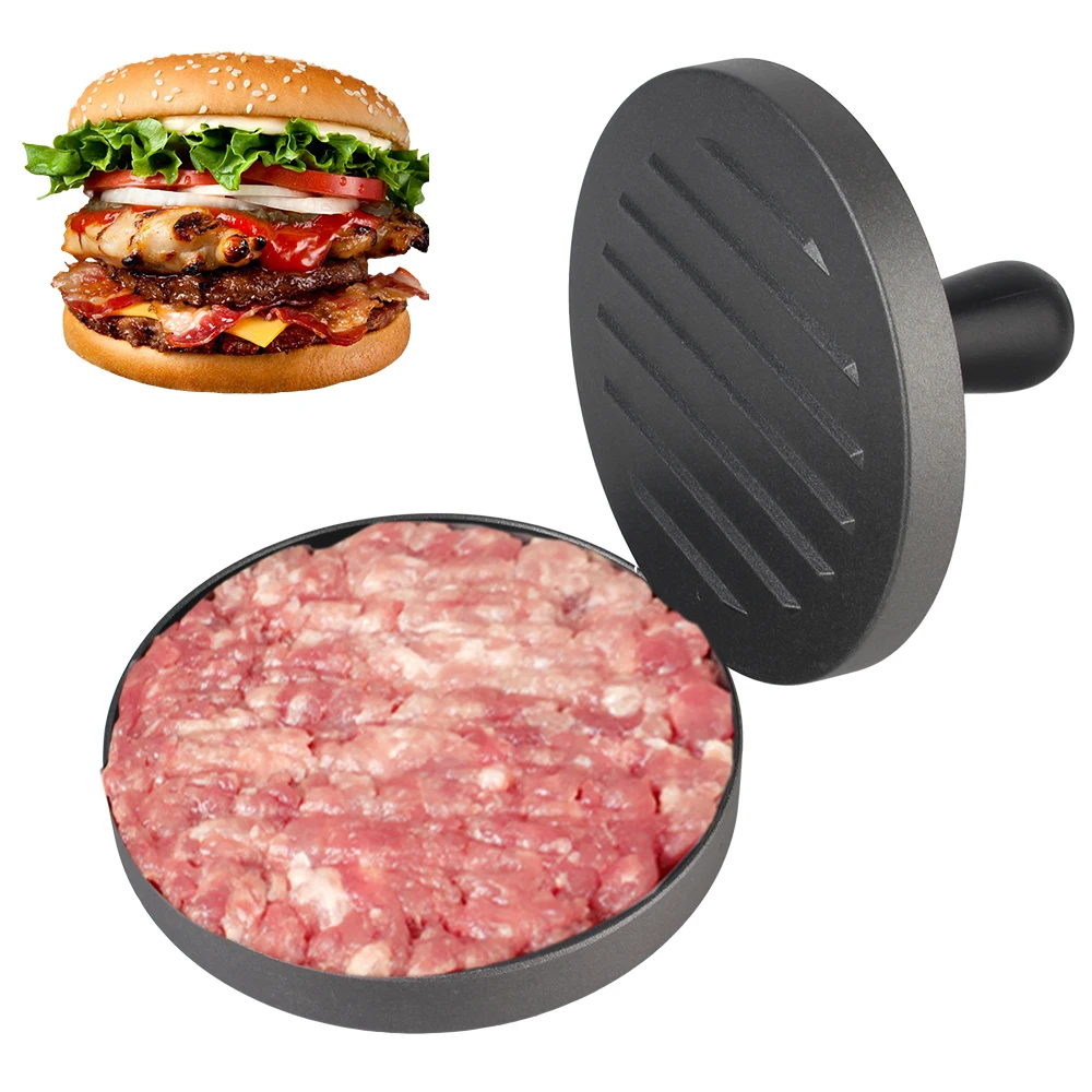 BBQ 음식 몰드 햄버거 고기 주방 도구, 둥근 햄버거 몰드, 가정용 쇠고기 파이 버거 고기 프레스, 알루미늄 합금