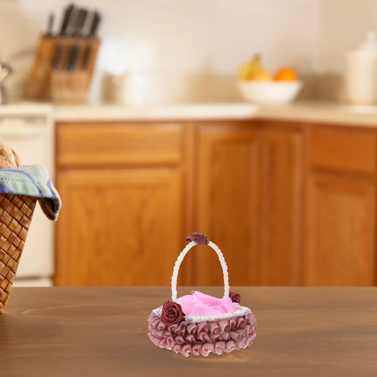 

Wedding Flower Basket Storage Baskets Hand-made Floral for Bridal Elegant Romantic