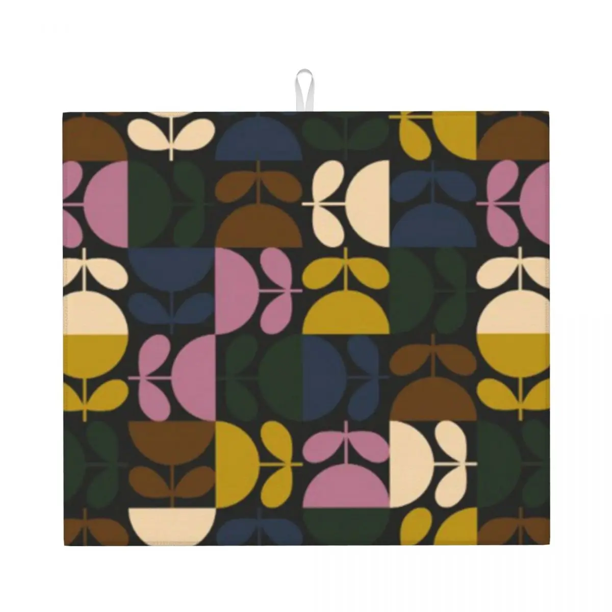 Custom Orla Kiely Multi Stem Dish Drying Mats for Kitchen Fast Dry Absorbent Abstract Scandinavian Floral Microfiber Dishes