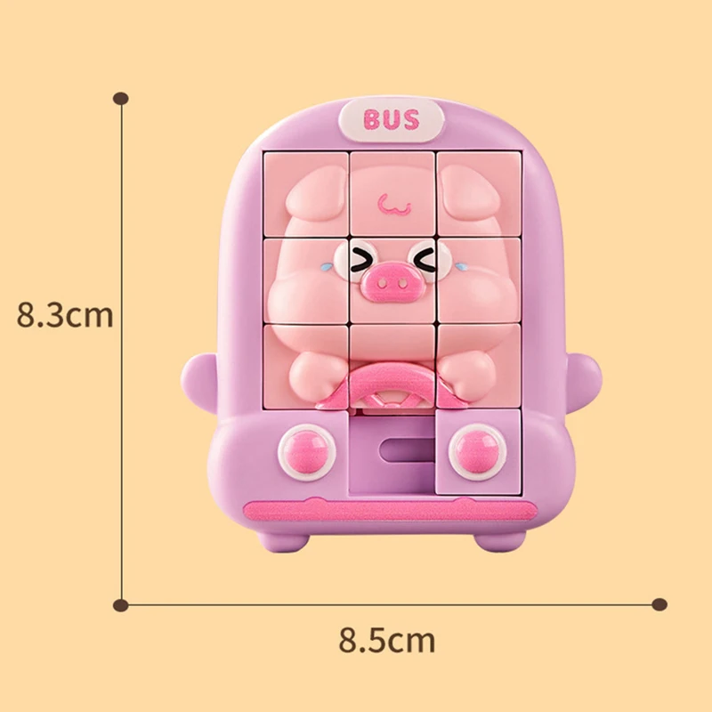 Kinder-Cartoon-Tier-Rutschpuzzle Spielzeug Logisches Denken Training Herausforderungen Intellektuelle 3D-Puzzles Sensorisches Spiel Reisespielzeug