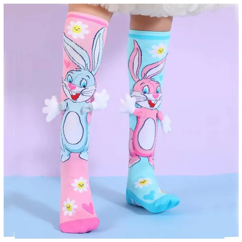 

Длинные трикотажные носки из серии Disney с рисунком ушного кролика, милые удобные дышащие детские носки до щиколотки